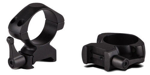 Konus Quick Release Rings, Fits Optics with 1" Tube, Compatible with Picatinny and Weaver Rails, High Height, Matte Finish, Black
