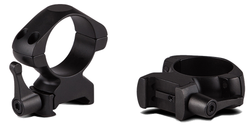 Konus Quick Release Rings, Fits Optics with 30mm Tube, Compatible with Picatinny and Weaver Rails, High Height, Matte Finish, Black
