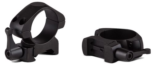 Konus Quick Release Rings, Fits Optics with 30mm Tube, Compatible with Picatinny and Weaver Rails, Medium Height, Matte Finish, Black