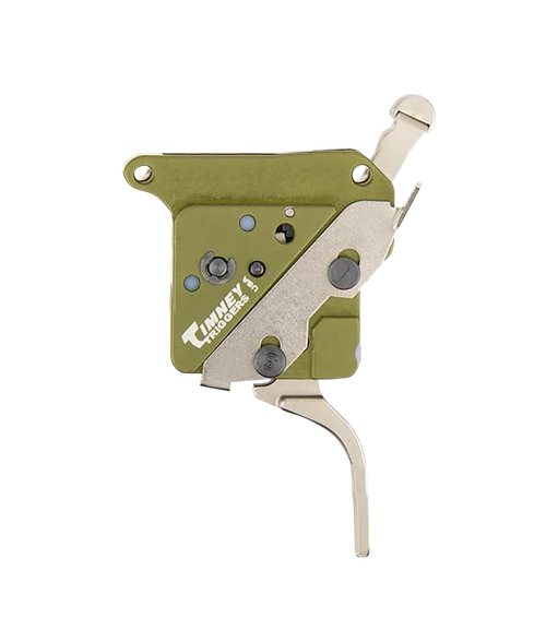 Timney Triggers Elite Hunter Straight Trigger with 3 lbs Draw Weight & Green/Nickel Finish for Remington 700 Right