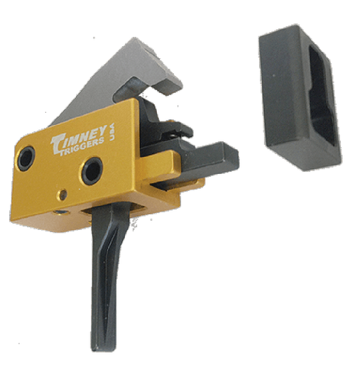 Timney Triggers PCC Trigger Single-Stage Straight Trigger with 2.50-3 lbs Draw Weight & Black/Gold Finish for AR-Platform