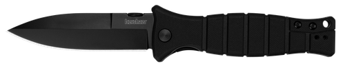 Kershaw XCOM 3.60" Folding Spear Point Plain Black Oxide 8Cr13MoV SS Blade Black Glass-Filled Nylon Handle Includes Pocket Clip
