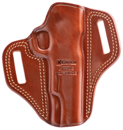 Galco Combat Master Belt Holster Open Top Pancake Style made of Leather with Tan Finish & Belt Loop Mount Type fits 5" Barrel 1911 for Left Hand