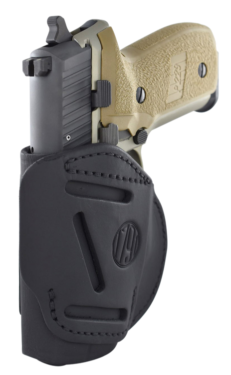 1791 Gunleather 4-Way Concealment Holster IWB/OWB Stealth Black Leather Fits Glock 42/43; Kel-Tech 380/P11; Ruger LCP; S&W Bodyguard; Sig P365 Most .380s Size 02 Left Hand