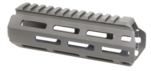 Q Honey Badger Rail, M-LOK, 6", Fits Honey Badger/AR Upper Receivers, Clear Anodized Gray, Q Barrel Nut and Hardware Not Included