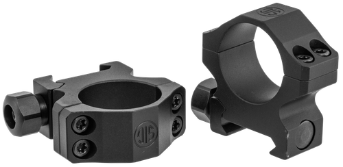 Sig Sauer Alpha1 Hunting Scope Ring Set For Rifle Weaver Low 1" Tube 0 MOA Black Powder Coated Aluminum