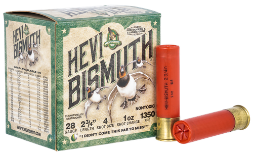 HEVI-Shot HEVI-Bismuth 28 Ga, 2.75", 1 oz, 4 Shot, 25rd Box