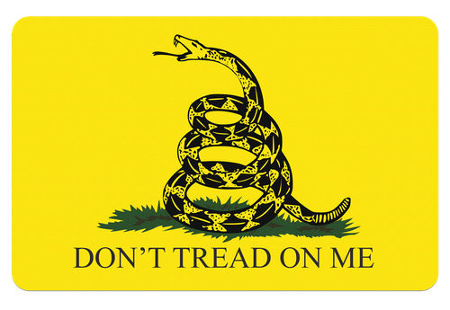 TekMat Gadsden Flag Cleaning Mat Black/Yellow Rubber 11"x17" Snake/"Don't Tread On Me" Illustration