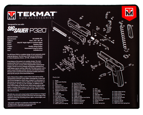 TekMat Sig P320 Ultra Premium Gun Cleaning Mat, 15"x20",Includes Small Microfiber TekTowel