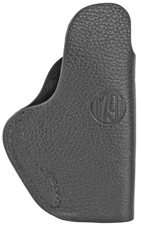 1791 Gunleather SCH Concealment Holster Size 01 Inside Waistband Open Top Style made of Leather with Night Sky Black & Belt Clip Mount Type fits Ruger LCP, S&W Bodyguard & Walther PPK for Left Hand
