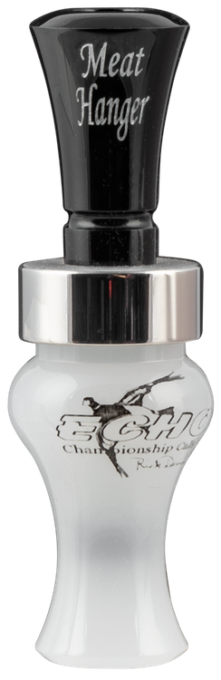 Echo Calls Meat Hanger Double Reed Mallard Sounds Attracts Ducks Black/Pearl Acrylic