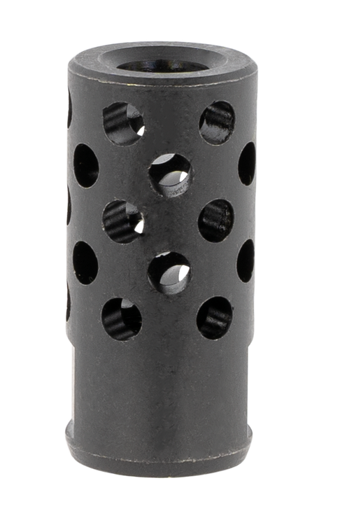 Ruger Radial Ported Muzzle Brake Black Oxide Steel with 1/2"-28 tpi Threads, 1.75" OAL & .8" Diameter for 35 Cal