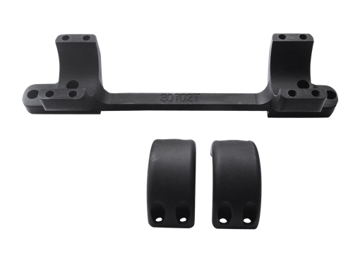 DNZ Game Reaper Scope Mount/Ring Combo For Tactical Rifle Remington 700 30mm Tube Medium Rings 1.11" Mount Height For Long Action 20 MOA Matte Black Aluminum