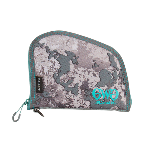 Allen Girls With Guns In The Shade Handgun Case with Shade Camo Finish, Locking Zipper & Foam Padding 8" L