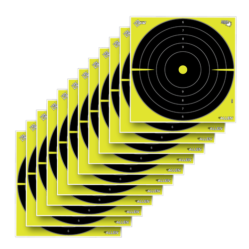 EZ-Aim Splash Reactive Target 12" Bullseye Hanging 12" x 12" Black/Yellow White 12 PK