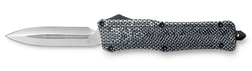 CobraTec Knives CTK-1 Large 3.75" OTF Dagger Plain D2 Steel Blade/Carbon Fiber Aluminum Handle Features Glass Breaker Includes Pocket Clip
