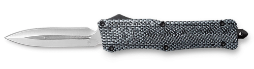 CobraTec Knives CTK-1 Large 3.75" OTF Dagger Plain D2 Steel Blade/Carbon Fiber Aluminum Handle Features Glass Breaker Includes Pocket Clip LCFCTK-1LDAGNS