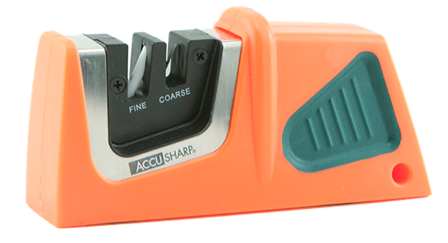 Accusharp Pull-Through Sharpener Fine Diamond Tungsten Carbine Sharpener Plastic Handle Orange