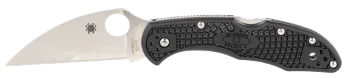 Spyderco Delica 4 Lightweight 2.87" Folding Wharncliffe Plain VG-10 SS Blade Black Textured FRN Handle Includes Pocket Clip