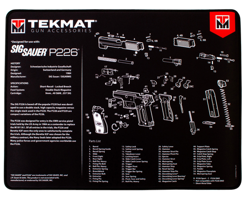 TekMat Sig P226 Ultra Premium Gun Cleaning Mat, 15"x20",Includes Small Microfiber TekTowel