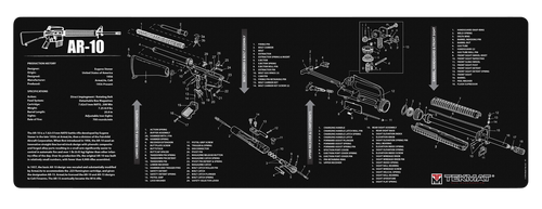 TekMat AR-10 Cleaning Mat Black/White Thermoplastic Fiber Top Vulcanized Rubber Back 12"x36"