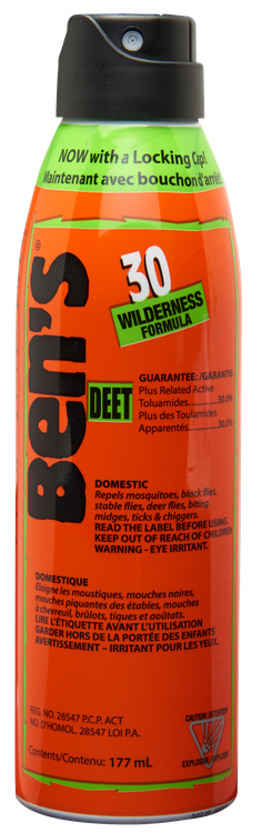 Ben's 30 Odorless Scent 6 oz Aerosol Repels Ticks & Biting Insects Effective Up to 8 hrs