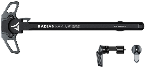 Radian Weapons Raptor Charging Handle & 45/90 Talon Safety, Radian Gray, Ambi Controls, Fits Mil-Spec AR-15/M16 Platform