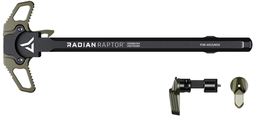 Radian Raptor Raptor AR-15/M16 Charging Handle Talon 45/90 Safety, 7075 Aluminum, Mil-Spec Radian Olive Drab Anodized Finish