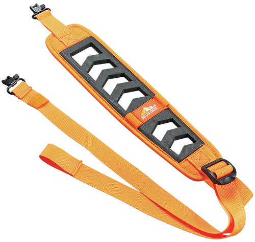 Butler Creek Featherlight Sling made of Blaze Orange Foam with 22"-36" OAL, 3" W, Adjustable Design, 2 Cartridge Loops & Swivels for Rifles
