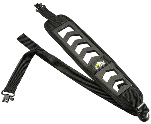 Butler Creek Featherlight Sling made of Black Foam with 22"-36" OAL, 3" W, Adjustable Design, 2 Cartridge Loops & Swivels for Rifles