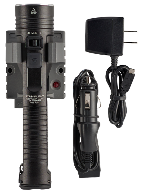 Streamlight Stinger 2020, Flashlight, 2,000 Lumens, USB Cord and One SL-B26 Battery Pack, Black
