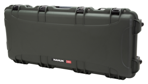 Nanuk 985-TAK6 985 Takedown Case made of Waterproof Resin with Olive Finish, Foam Padding & Lockable Latches for Rifles 36.63" L x 14.50" W x 6" H Interior Dimensions