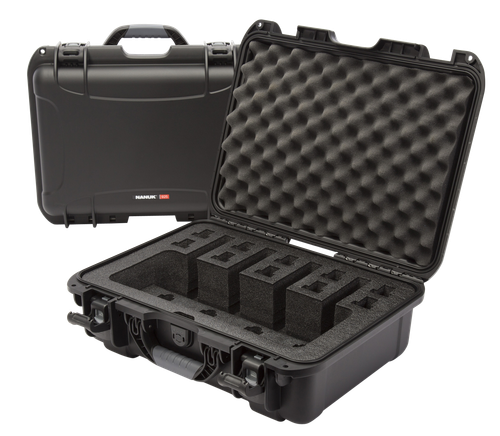 Nanuk 925-4UP1 925 4 UP Pistol Case Waterproof Black Resin with Closed-Cell Foam Padding 17" L x 11.80" W x 6.40" H Interior Dimensions