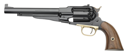 Pietta 1858 Remington Target Model, 44 Caliber, 8" Blued Octagonal Steel Barrel, Cylinder & Frame, Walnut Grip, Brass Trigger Guard, 6rd
