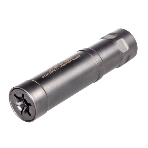 Griffin Armament Optimus Micro 5.3", Rated for 22 LR, 22 WMR, 17HMR, 5.7MM, 5.56, 204 Rug, 224WBY, 22-250 REM, 17-4PH Stainless, Black, Includes Direct Thread Mount 1/2X28, 8.5oz