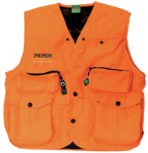Primos Gunhunter's Hunting Vest Large Blaze Orange Features Compass & LED Light
