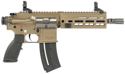 HK HK416 Pistol 22 LR 8.50" 10rd,Flat Dark Earth Rec with Flip-Up Front & Rear Sights