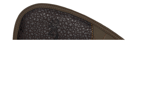 Browning Laredo Pistol Rug, Cotton Canvas with Leather Trim, Olive Finish with Brown Accents, Felt Lining, Open Cell Foam Padding & Zipper
