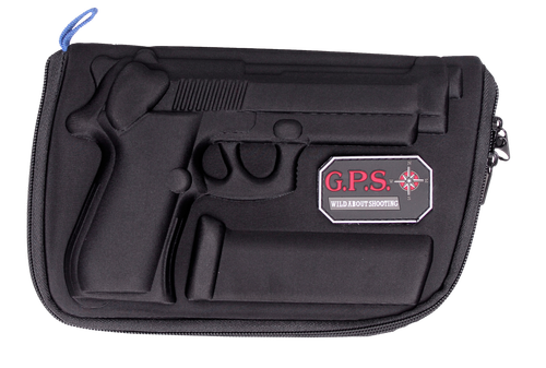G Outdoors GPS-909PC Custom Molded Pistol Case with Lockable Zippers, Internal Mag Holder & Black for Beretta 92,96 & Taurus PT92