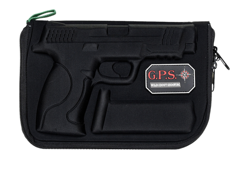 G Outdoors GPS-912PC Custom Molded Pistol Case with Lockable Zippers, Internal Mag Holder & Black for S&W M&P Full-Size, Compact (9mm, 40 S&W & 45 ACP)