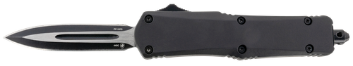 Templar Knife Black Rubber Gen II Small 2.69" OTF Dagger Plain Black Oxide Stonewashed 440C SS Blade/ 4.31" Black Rubber/Aluminum Handle Features Glass Breaker Includes Pocket Clip/Sheath
