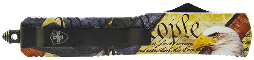 Templar Knife Eagle Gen II Small 2.69" OTF Drop Point Plain Powder Coated 440C SS Blade/4.31" Eagle "We The People" Aluminum Handle Features Glass Breaker Includes Pocket Clip/Sheath