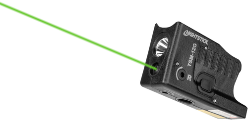 Nightstick Subcompact Tactical Weapon-Mounted Light Green Laser, Glock 26/27, 150 Lumens, 2,700 Candela, IP-X4 Water-Resistant, .75 Hours of Runtime, Rechargeable Battery, Black
