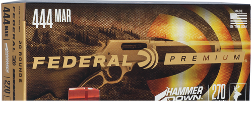 Federal, Premium, HammerDown, 444 Marlin, 270gr, Soft Point, 20rd Box, Designed for Lever Action Rifles