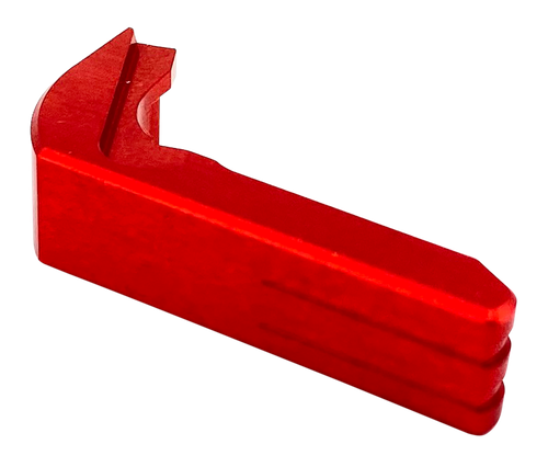 Cross Armory Magazine Catch made of 7075-T6 Aluminum with Red Anodized Finish & Extended Design for Most Glock Gen1-3 & P80