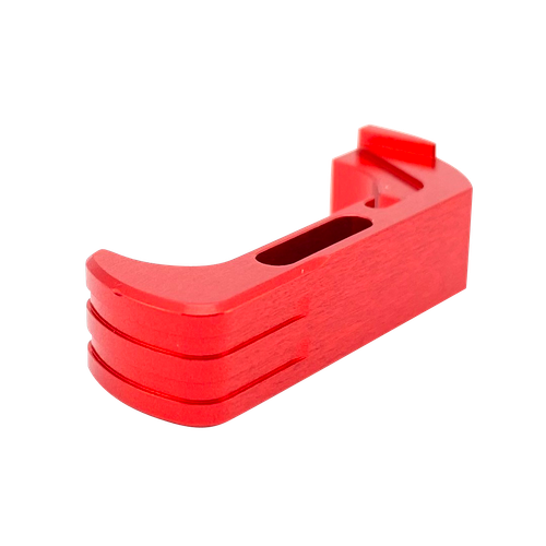 Cross Armory Magazine Catch Extended Glock 17,19,22,23-24,26,27,29,31-34 Gen4-5 Handgun 7075-T6 Aluminum Red Anodized