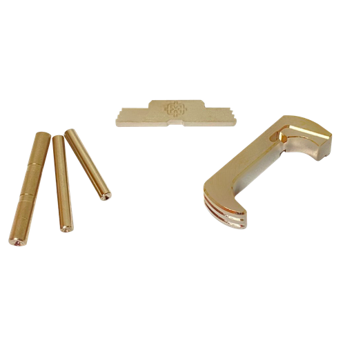Cross Armory 3 Piece Kit Extended Compatible Glock 17/19/26/34 Gen5 Silver Anodized Steel/Aluminum