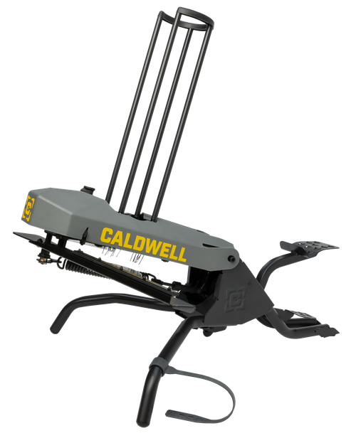 Caldwell Claymore Clay Target Thrower, Foot Pedal Powered, Holds Up to 50 Clays, Throws up to 70 Yards, Black