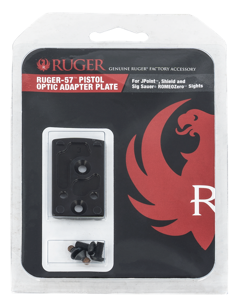 Ruger 97023 Ruger-57 Optic Adapter Plate 6061-T6 Aluminum Black Hardcoat Anodized