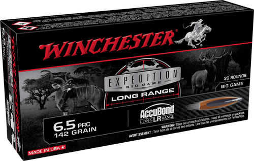 Winchester Expedition Big Game Long Range 6.5 PRC 142gr, 3020 fps Nosler AccuBond Long Range 20 Bx